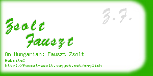 zsolt fauszt business card